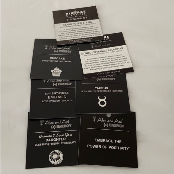 Stack of Gold Alex and Ani Bracelets - Picture 8 of 8